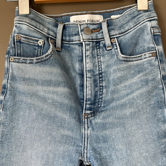 DENIM FORUM The Lola High Rise Skinny Crop Jeans Size 23 - Picture 4 of 13